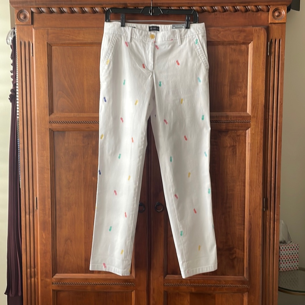 NWT Talbots pineapple chinos